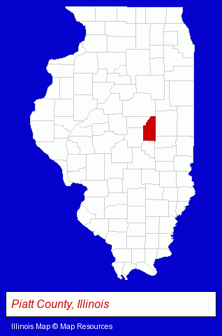 Illinois map, showing the general location of Hope Welty Public Library