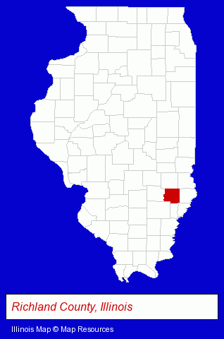 Illinois map, showing the general location of Murvin Oil CO
