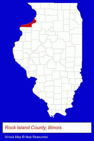 Illinois map, showing the general location of Whitey's Ice Cream