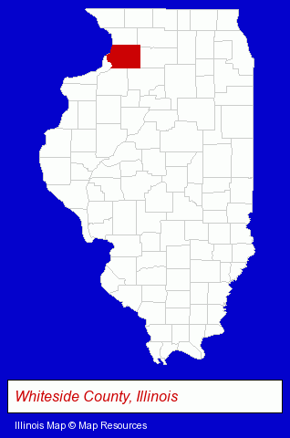 Illinois map, showing the general location of Erie State Bank