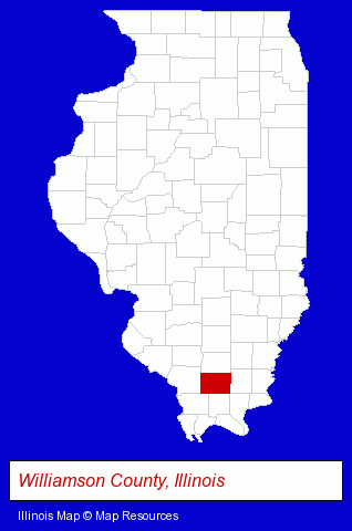 Illinois map, showing the general location of Ponder Service Inc