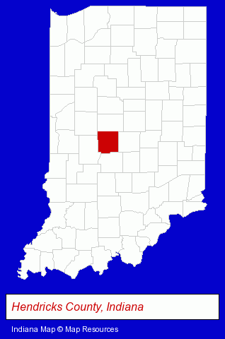 Indiana map, showing the general location of Baker & Gilchrist Law Offices