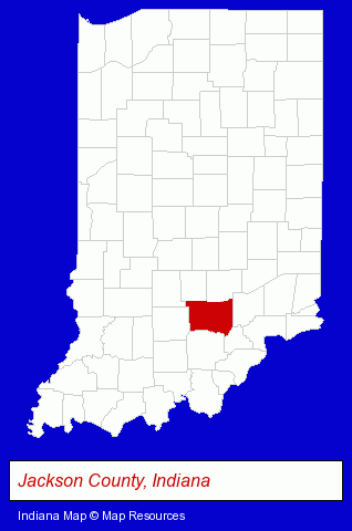 Indiana map, showing the general location of Lutheran Community Home Inc