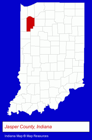 Indiana map, showing the general location of D & K Electric
