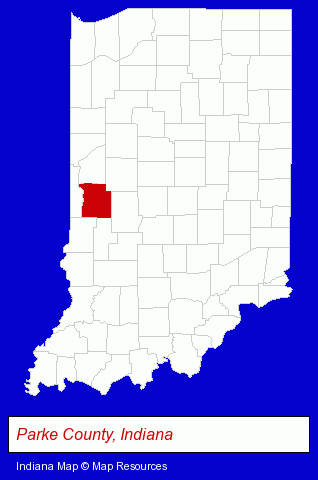 Indiana map, showing the general location of Parke Vision Care