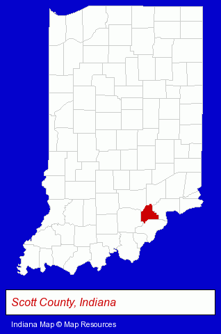 Indiana map, showing the general location of American Plastic Molding Corporation