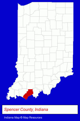 Indiana map, showing the general location of Spencer Chiropratic & Rehabilitation