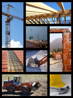 construction industry collage