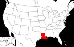 Louisiana Locator Map