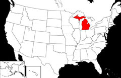 Michigan Locator Map