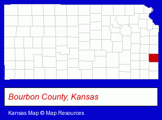 Kansas map, showing the general location of Extrusions Inc