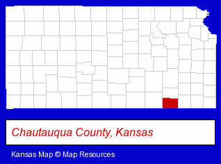 Kansas map, showing the general location of First National Bank Of Sedan