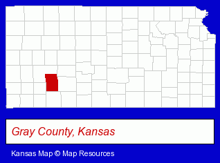 Kansas map, showing the general location of Cimarron City Library