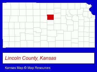 Kansas map, showing the general location of Land Home Title