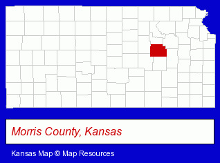 Kansas map, showing the general location of Axe Equipment