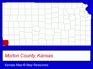 Kansas map, showing the general location of Rolla Public Library
