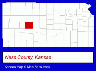 Kansas map, showing the general location of S & S Trailer Sales Inc