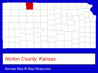 Kansas map, showing the general location of Eisenhower Elementary School