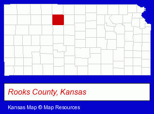 Kansas map, showing the general location of Stockton National Bank