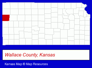 Kansas map, showing the general location of Western Times