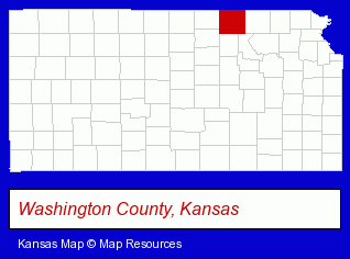 Kansas map, showing the general location of Titan West Inc