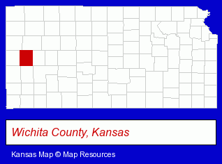 Kansas map, showing the general location of Woofter Construction & Irrigation