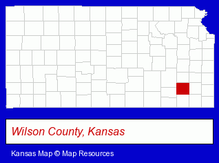 Kansas map, showing the general location of Airosol CO Inc