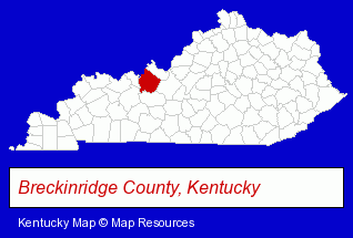 Kentucky map, showing the general location of Mc Gehee Insurance Inc