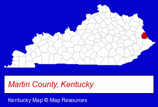 Kentucky map, showing the general location of Dirty Work Septic Service