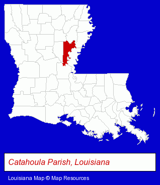 Louisiana map, showing the general location of Big B Sales Inc