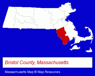 Massachusetts map, showing the general location of Mozzone Brothers Inc