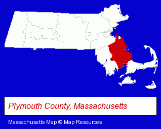 Massachusetts map, showing the general location of Semi Source