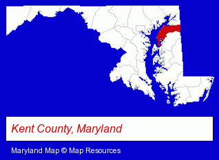 Maryland map, showing the general location of Echo Hill Outdoor School