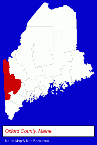 Maine map, showing the general location of Norsemen Cycles