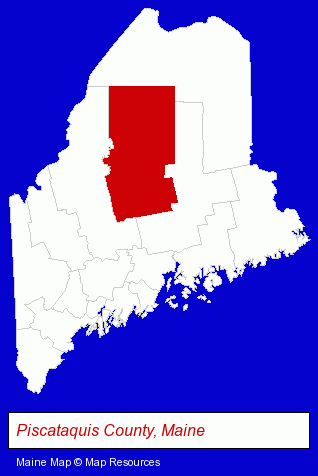 Maine map, showing the general location of Reuben's Country Store