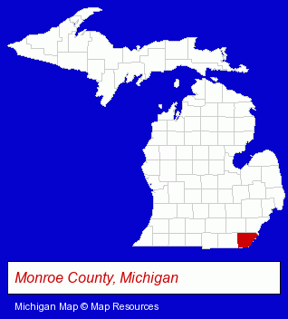 Michigan map, showing the general location of New Methods Roofing & Building