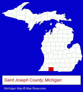 Michigan map, showing the general location of American Metal FAB Inc