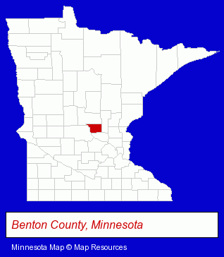 Minnesota map, showing the general location of W F Scarince Inc