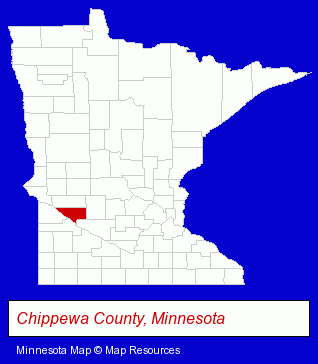 Minnesota map, showing the general location of Van Binbergen