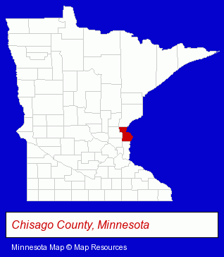 Minnesota map, showing the general location of Ruddy's Rental & Party Supplies