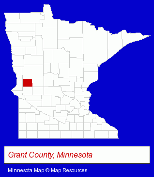 Minnesota map, showing the general location of Dr. Orvin J Leis