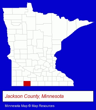 Minnesota map, showing the general location of Hitch Doc