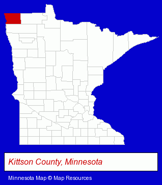 Minnesota map, showing the general location of Wikstrom Internet