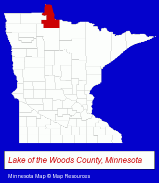 Minnesota map, showing the general location of Rio Corporation