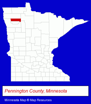 Minnesota map, showing the general location of Goodridge High School & Elementary