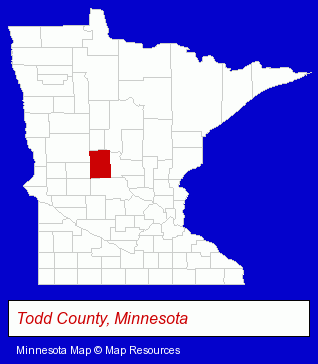 Minnesota map, showing the general location of East-West Realty