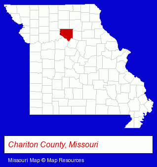 Missouri map, showing the general location of MFA Agri Service