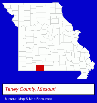 Missouri map, showing the general location of Grand Plaza Hotel