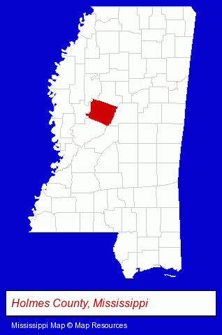 Mississippi map, showing the general location of Mallory Community Health Center - Lawrence Scalzo MD