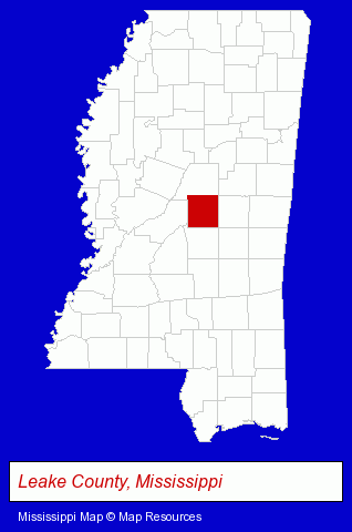 Mississippi map, showing the general location of Simmons Eye Clinic-Neil H Simmons OD